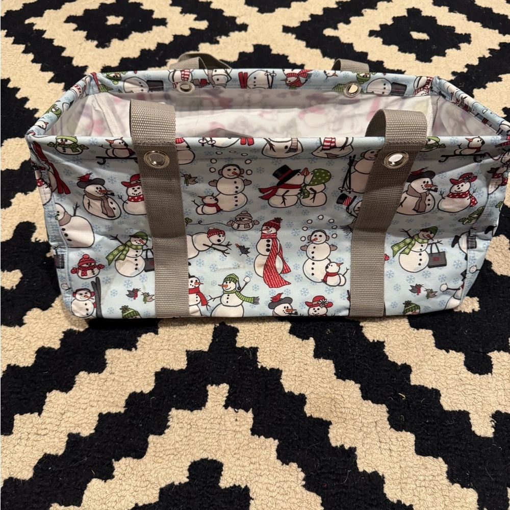 THIRTY ONE SNOWMAN TOTE MEDIUM EXCELLENT CONDITION